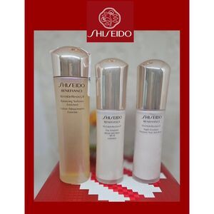 NEW SHISEIDO SOFTENER E 5oz. DAY & NIGHT EMULSION 2.5oz. 3pcs. SET FREE BAG